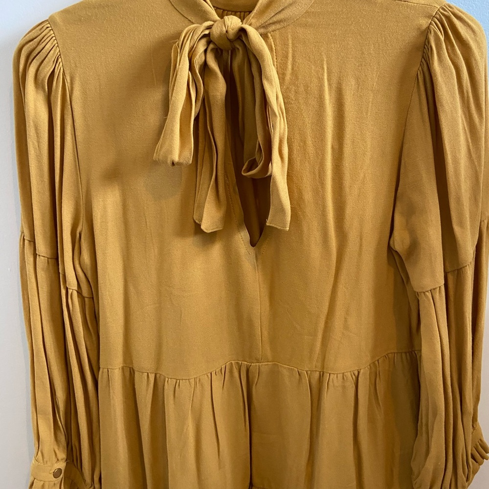 Anthropologie mustard yellow top